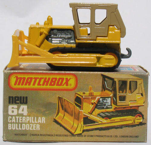 MATCHBOX SUPERFAST #64 Caterpillar Bulldozer (LESNEY) ENGLAND 1981