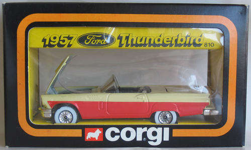 Corgi #810 1957 Ford Thunderbird (50's Classics Series) - 1983 BOXED MADE IN ENGLAND