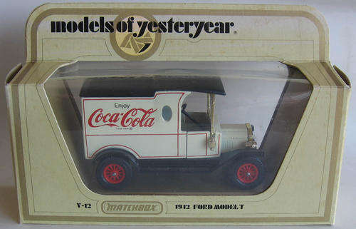 COCA COLA MATCHBOX Lesney Models Of Yesteryear Y-12 1912 Ford Model COKE BOXEDT