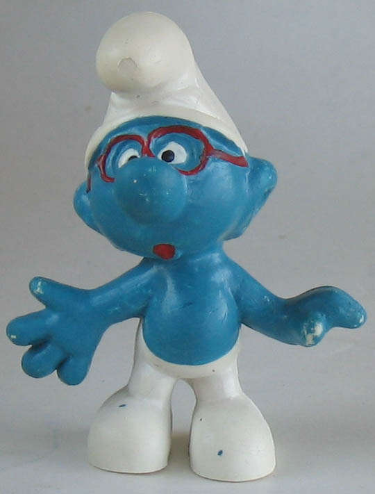SPECTACLE SMURF 1970's -  Smurfs Peyo Schleich vintage collectable toy FIGURE