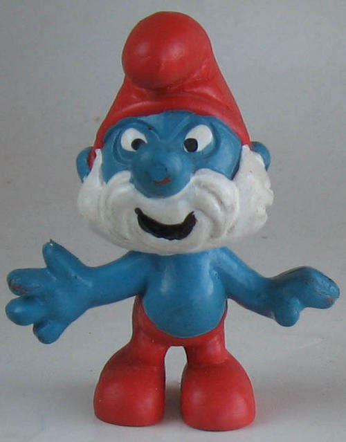 PAPA SMURF 1970's -  Smurfs Peyo Schleich vintage collectable toy FIGURE