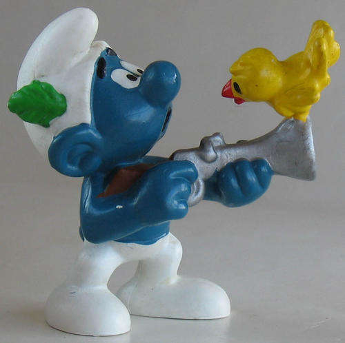 HUNTING SMURF 1978  -  Smurfs Peyo Schleich vintage collectable toy FIGURE