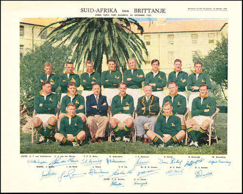 6 X SOUTH AFRICA SPRINGBOK RUGBY MINI POSTERS 1955 LIONS TOUR DR. D CRAVEN