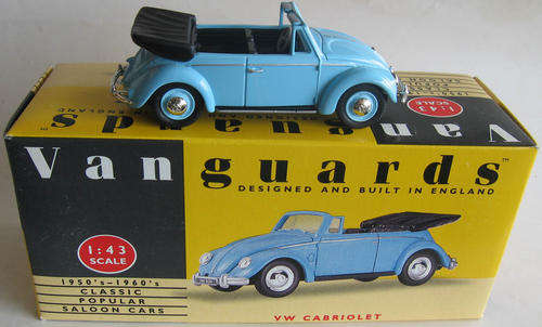 BOXED VANGUARDS VW Volkswagen Beetle Cabriolet 1/43 SCALE MODEL ENGLAND