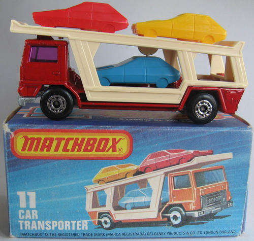 Matchbox Lesney Superfast #11 BEDFORD Car Transporter BOXED 1978 DIE CAST MODEL