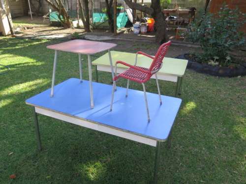 Vintage Furniture//Chrome and Formica Tables//Vintage Children's Furniture