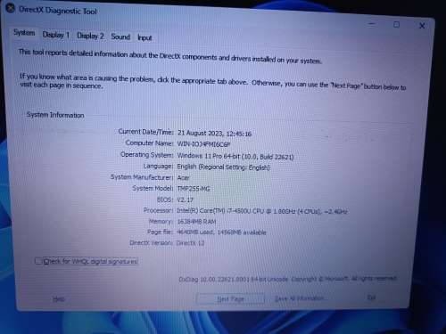 Acer TMP255-MG, Core i7, 16 GB Ram, 750 GB HDD, AMD Radeon HD 8750m (GTA V, FIFA 19, MS Office)