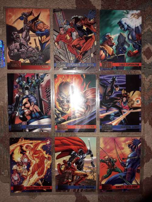 Dc vs Marvel Trading cards.