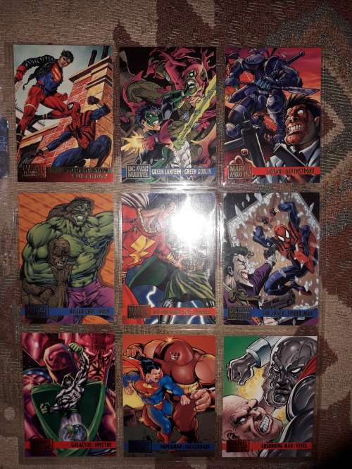 Dc vs Marvel Trading cards.