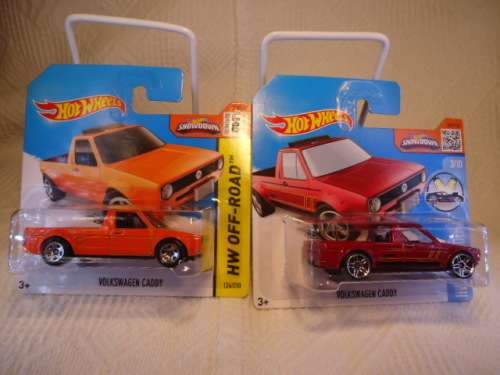 Hotwheels - # 124/250 - Volkswagen Caddy - 2015 + 3/10(113/250) - Volkswagen Caddy - 2016