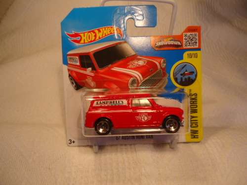 Hotwheels - # 175/250 - '67 Austin Mini Van - Campbell's - 2015