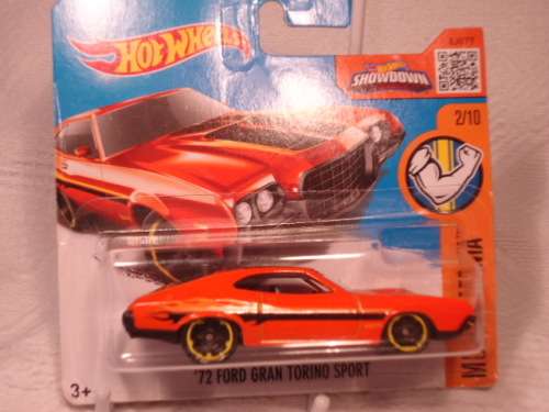Hotwheels - # 122/250 -2/10 - '72 Ford Gran Torino Sport - 2016 - Muscle Mania