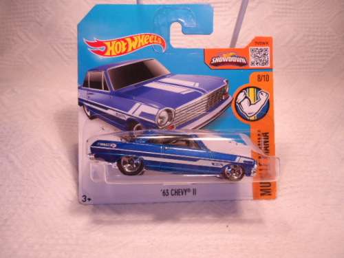 Hot Wheels - # 128/250 - 63 Chevy II 8/10 - Muscle Mania - 2016