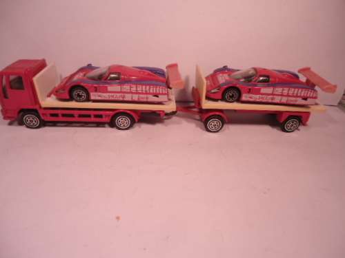 Corgi Junior - Ford Cargo Truck and Trailer plus 2 Jaguar Racing Cars