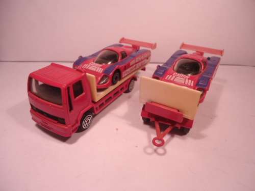 Corgi Junior - Ford Cargo Truck and Trailer plus 2 Jaguar Racing Cars