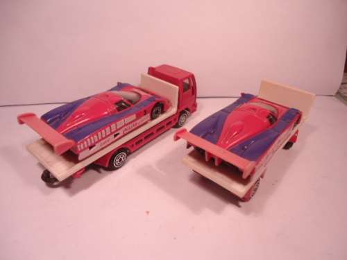 Corgi Junior - Ford Cargo Truck and Trailer plus 2 Jaguar Racing Cars