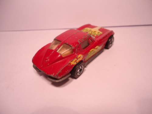 Hotwheels - # 1486 - 1980 - Corvette - Split Winfow `63 - Flames - made in Hong Kong