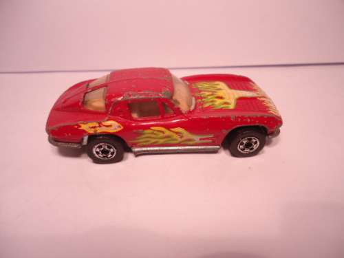Hotwheels - # 1486 - 1980 - Corvette - Split Winfow `63 - Flames - made in Hong Kong