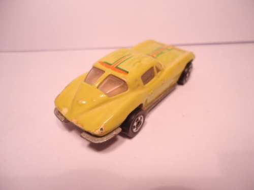 Hotwheels - # 4354 - 1980 - Corvette - Split Window `63 - Greenandorange transfer - made in Malaysia