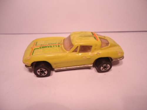 Hotwheels - # 4354 - 1980 - Corvette - Split Window `63 - Greenandorange transfer - made in Malaysia