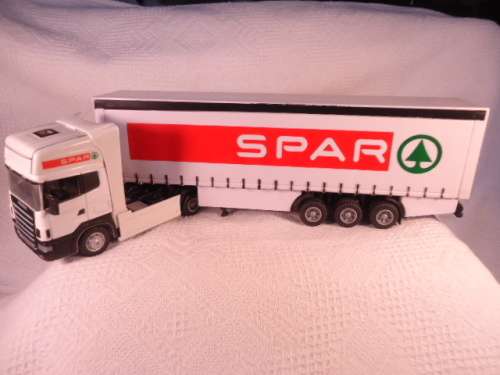 Teama - Scania 538R, Spar China Truck, R124, Mid Trailor - Trailor Plastic, Truck Die cast