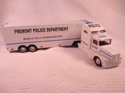 Real Toy - Semi Truck and Trailer - Fremont Police Deparetment - Code 3