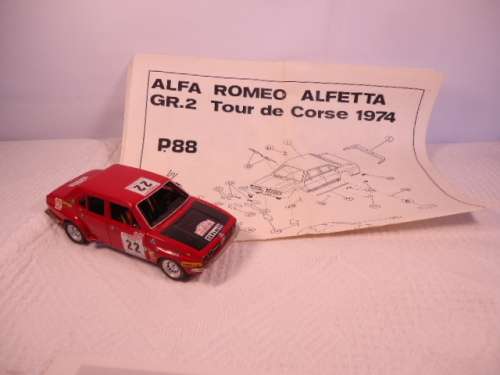 Tron Kits - Alfa Romeo Alfetta 10 CI Tour de Corse 1972 - #P88 - 60% Built