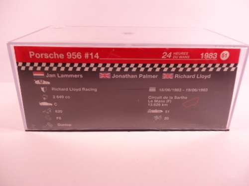 Ixo - Porsche 956 - 1983, 24Heures du Mans - J.Lammers (NL), J.Palmer (UK), R.Lloyd (UK)