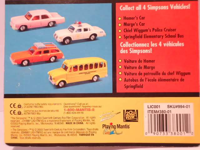 Johnny Lightning - The Simpson`s - Homer`s Car - Issued 2003
