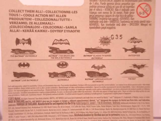 Hotwheels - Batman - 75th Anniversary - Set of 8 models - Issued 2013
