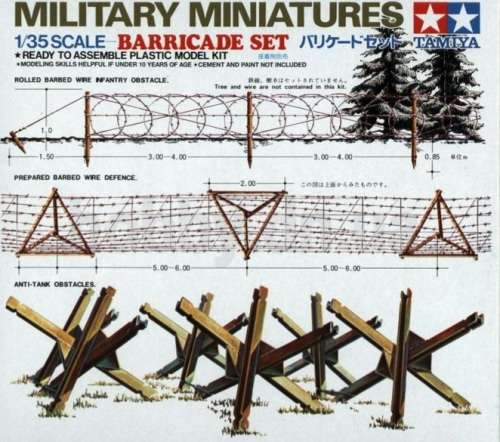 TAMIYA 1/35 MILITARY MINIATURES BARRICADE SET - MODEL KIT