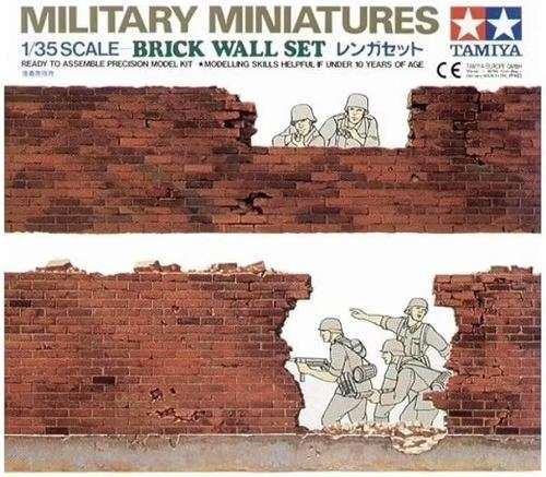 TAMIYA 1/35 MILITARY MINIATURES BRICK WALL SET - MODEL KIT