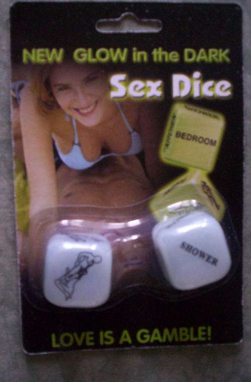 LOVE IS A GAMBLE - GLOW IN THE DARK SEX DICE