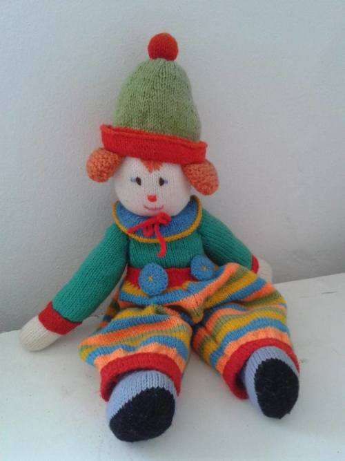 Knitted Clown doll
