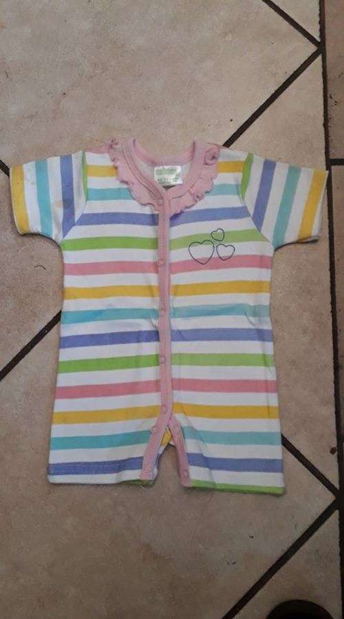 NEW Striped Baby grow 0-3 months