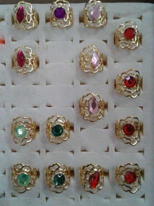 Goldtone Rhinestone Rings