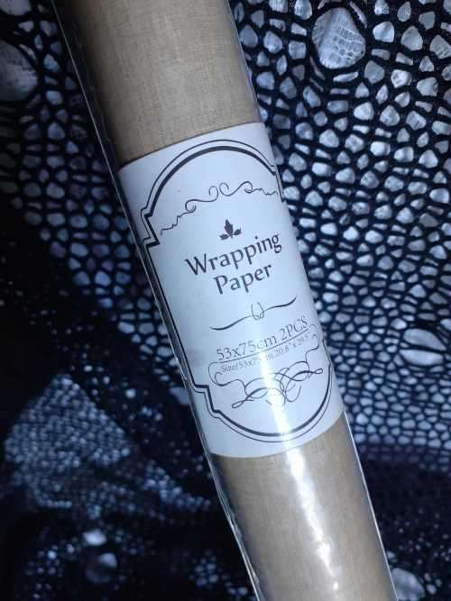 Wrapping Paper - Tan Material Pattern 2pc