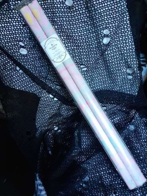 Wrapping Paper - Pink Blue Pattern Print 2pc