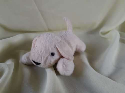 Plush Puppy Lying on Stomach