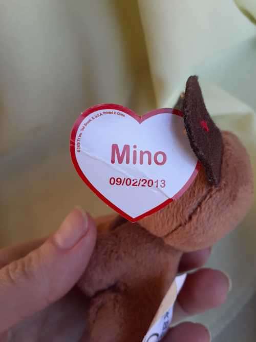 Plush McDonalds TY Teenie Beanie Boos - Mino the Minotaur EYES Glow in Dark