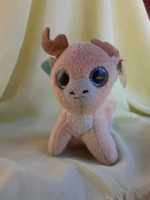 Plush McDonalds TY Teenie Beanie Boos - Rentier Glitzy