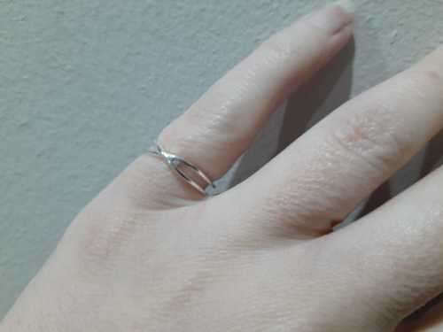 Silver Criss-Cross Fashion Ring