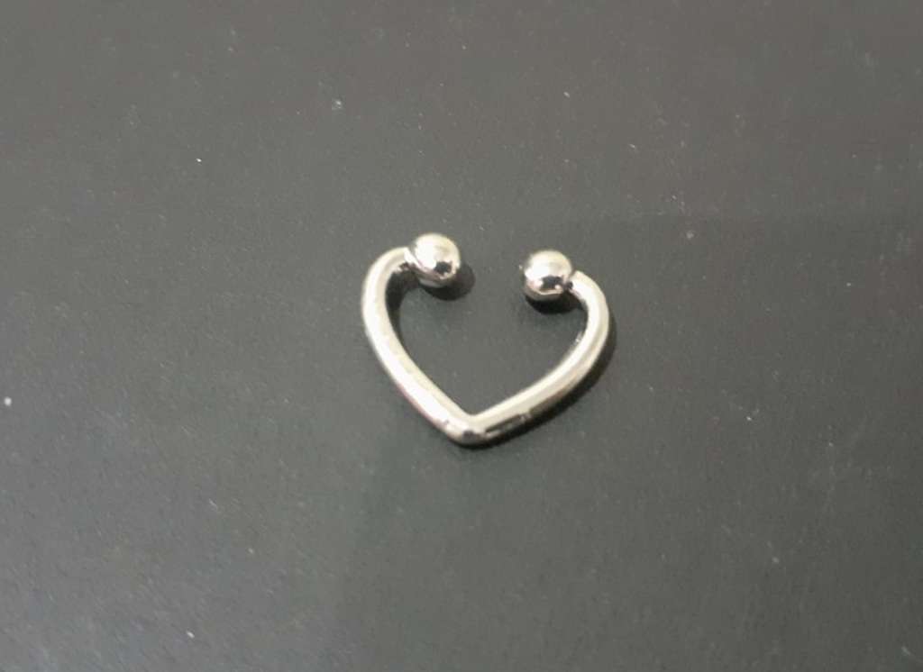 Ear Cuff - Silver Heart, No Piercing Earring - Each