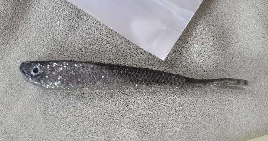 Soft Plastic Fishing Lures Black Fish 5pc