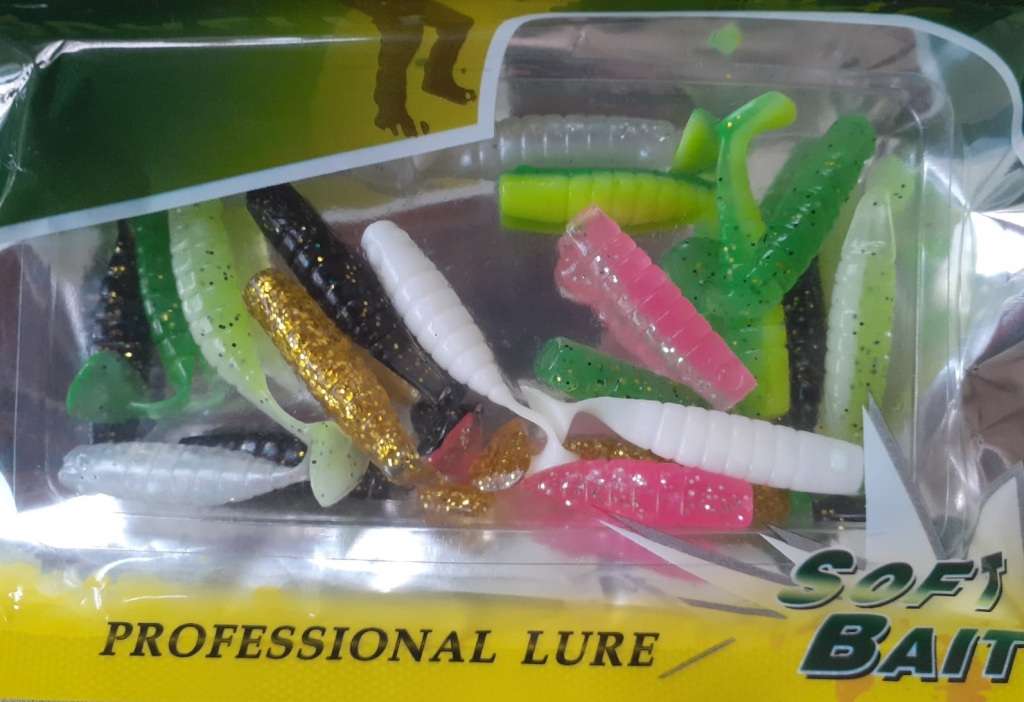 Quality Fishing Soft Plastic Fishing Lures 20pc Mix Colours