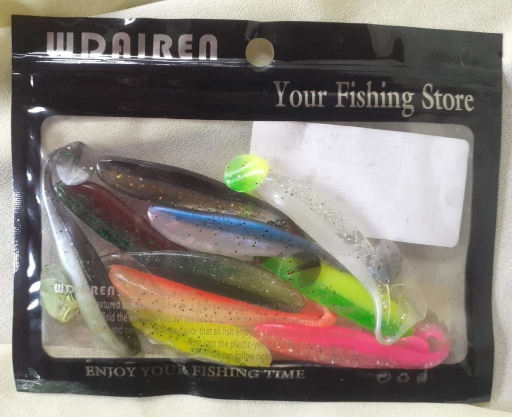 WD Airen Soft Plastic Fishing Lures 10pc Dual Colour Mixed