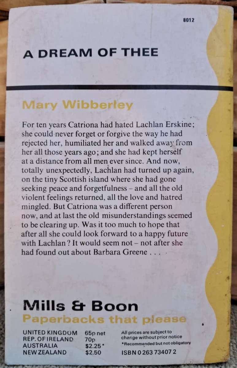 Mills and Boon - A dream of thee (1980)