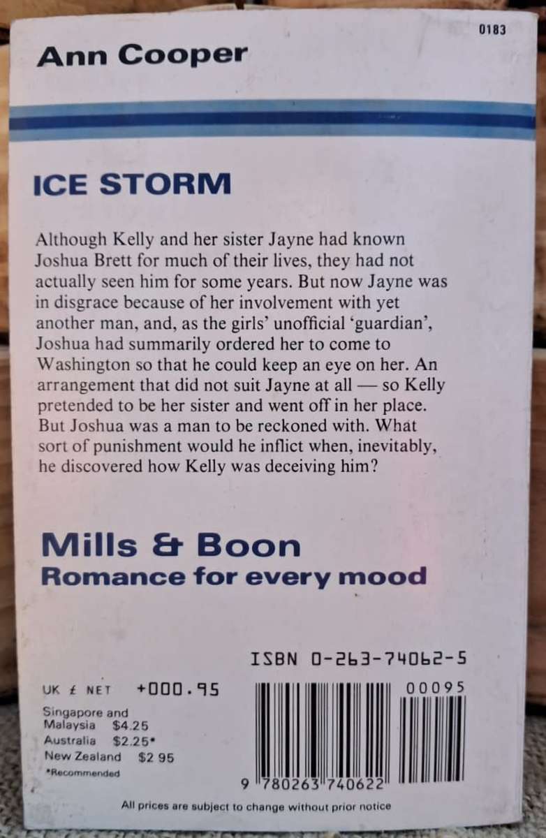Mills and Boon Romance - Ice Storm (1982)