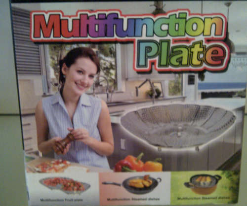 Multifunction Plate can be used as Fruit plate, Steaming dish or colander.