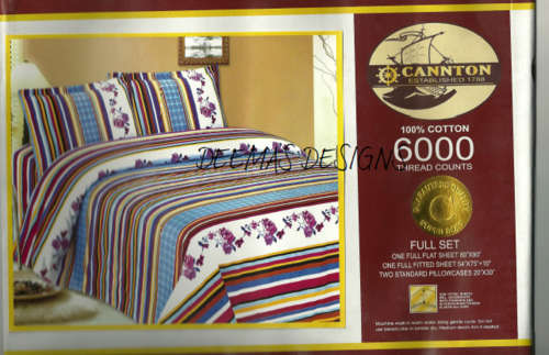 4 Piece 100% cotton sheets and pillow case set